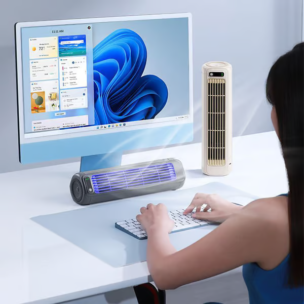 🌊2-in-1 Portable Turbo Tower Fan❄️