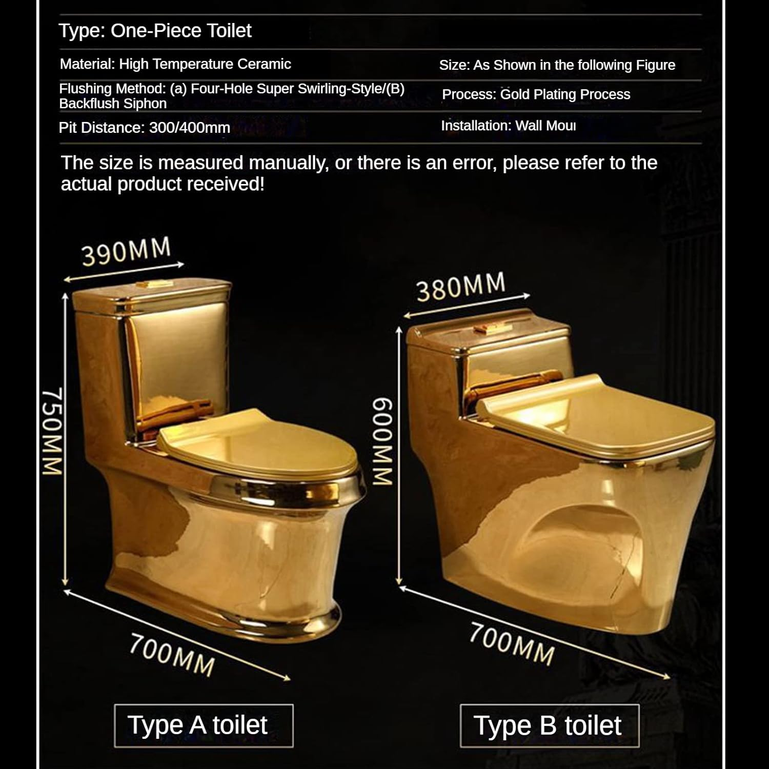 📣💥Super Discount🔥Gold Ceramic Toilet