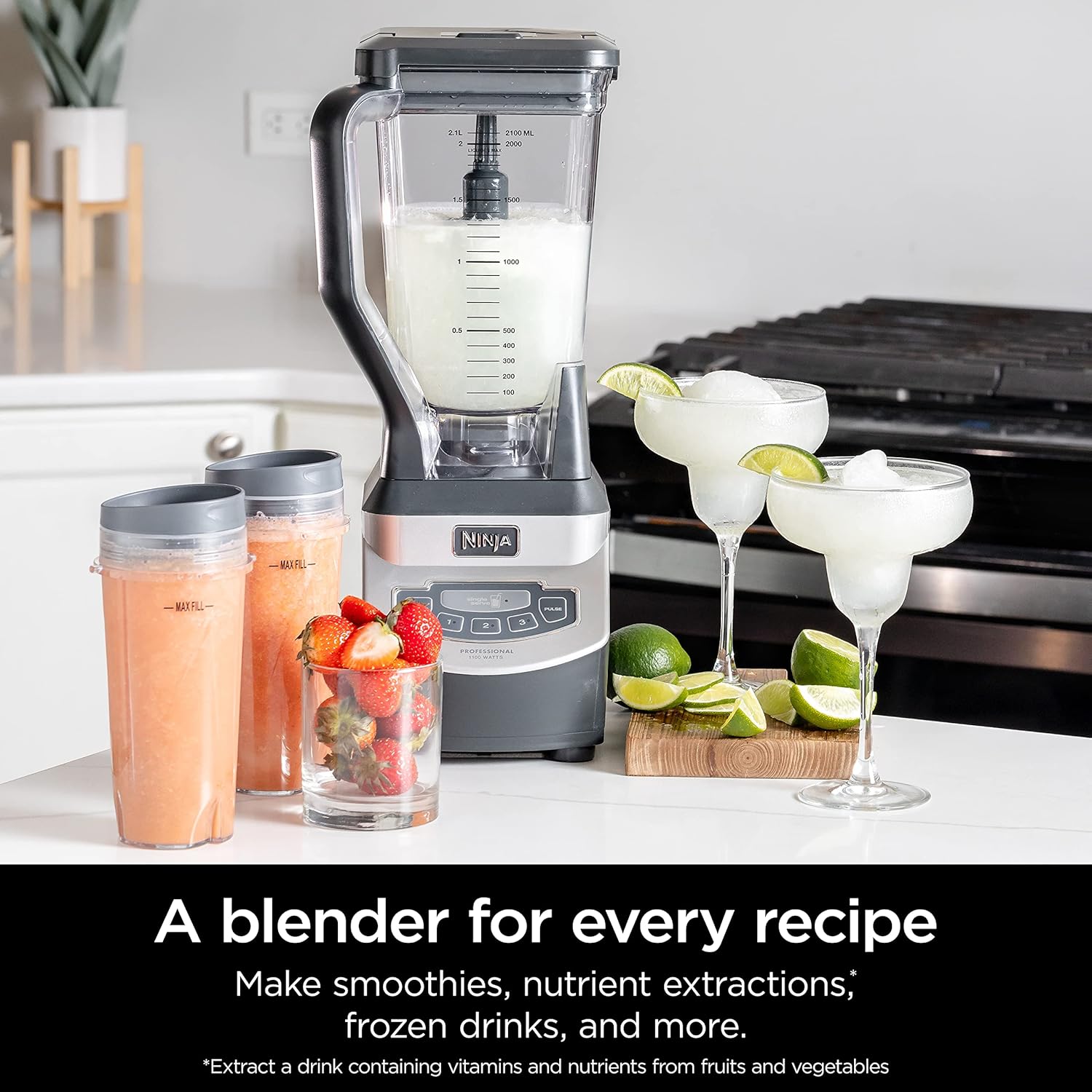 Ninja BL610 Professional 72 Oz Countertop Blender with 1000-Watt Base and Total Crushing Technology for-Smoothies, Ice and Frozen Fruit, Black