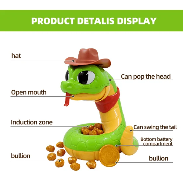 (🔥Black Friday Sale-50% Off) Electric tricky and scary rattlesnake toy