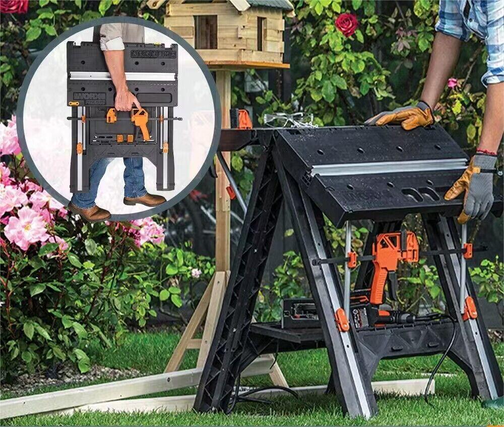 LIMITED STOCK🛠Folding Work Table & Sawhorse
