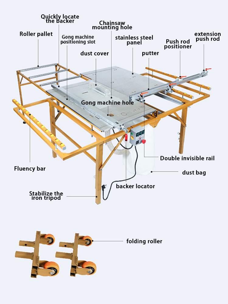 💥Offre spéciale d'été 2023 maintenant💥BLWJ100B - Scie circulaire pour le travail du bois, scie à table coulissante