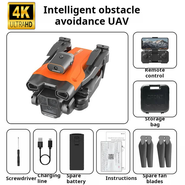 ✨Today Only🔔Drone with 4K Camera Suitable for Adults, HS175D Remote Control Quadcopter with Auto Return, Follow Me, Brushless Motor, Circular Flight, Waypoints, Altitude Hold, Headless Mode, ~43 Minutes Long Flight Time!!