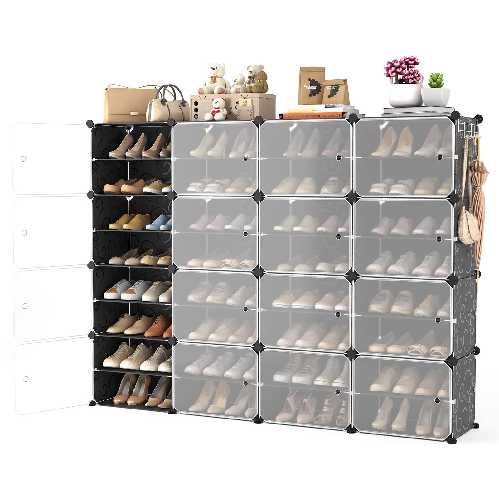 Portable Shoe Rack Organizer with Door