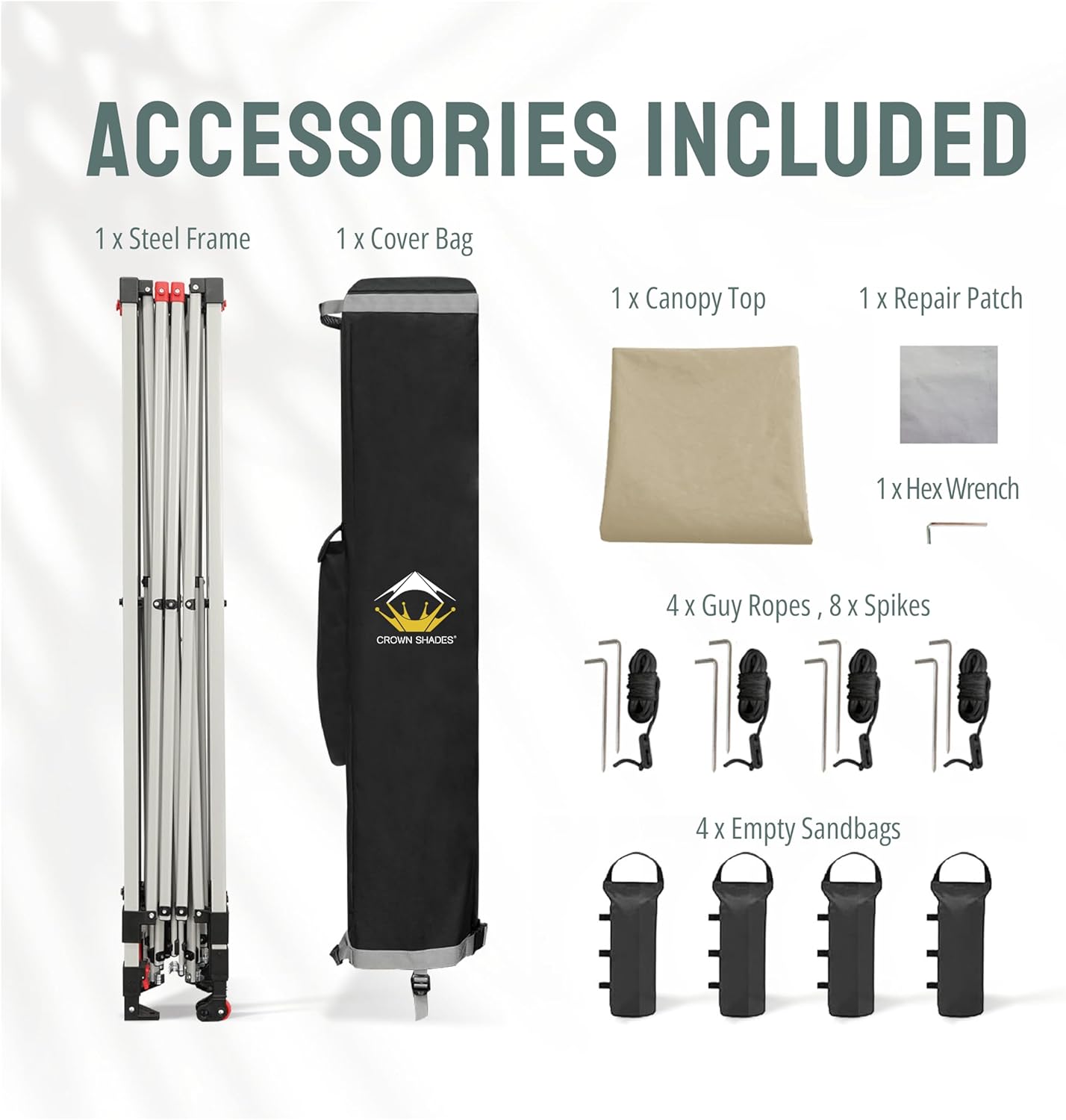 CROWN SHADES 10x10 Pop Up Canopy - Beach Tent with One Push Setup - Easy Outdoor Sun Shade for Events, Parties, Camping - Gazebo with STO-N-Go Cover Bag, Silver Coated Top, Black