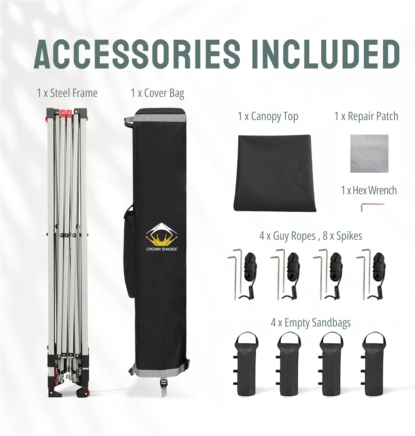 CROWN SHADES 10x10 Pop Up Canopy - Beach Tent with One Push Setup - Easy Outdoor Sun Shade for Events, Parties, Camping - Gazebo with STO-N-Go Cover Bag, Silver Coated Top, Black