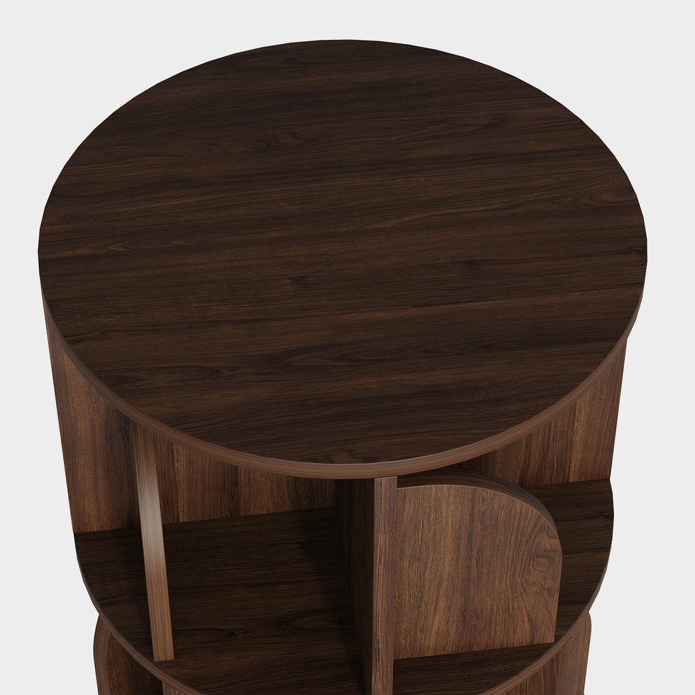 Yowos Rotating Bookshelf 360 Degree Storage Rack