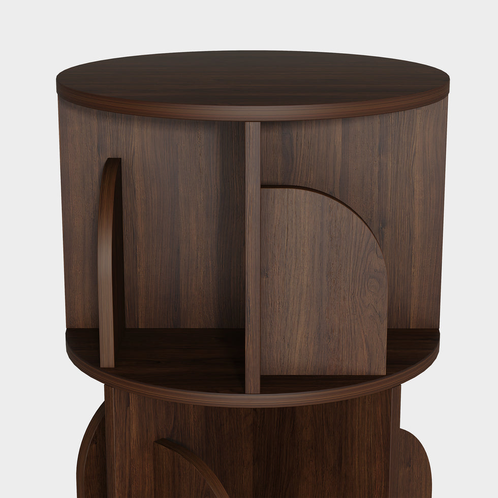 Yowos Rotating Bookshelf 360 Degree Storage Rack