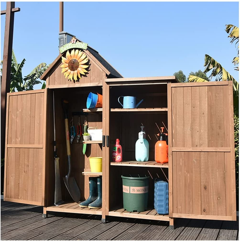 🏠Today's big sale🏠Outdoor Storage Shed Garden Wooden Tool Shed