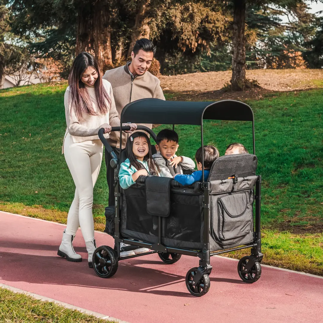 Baby four-wheel stroller (4-seater)