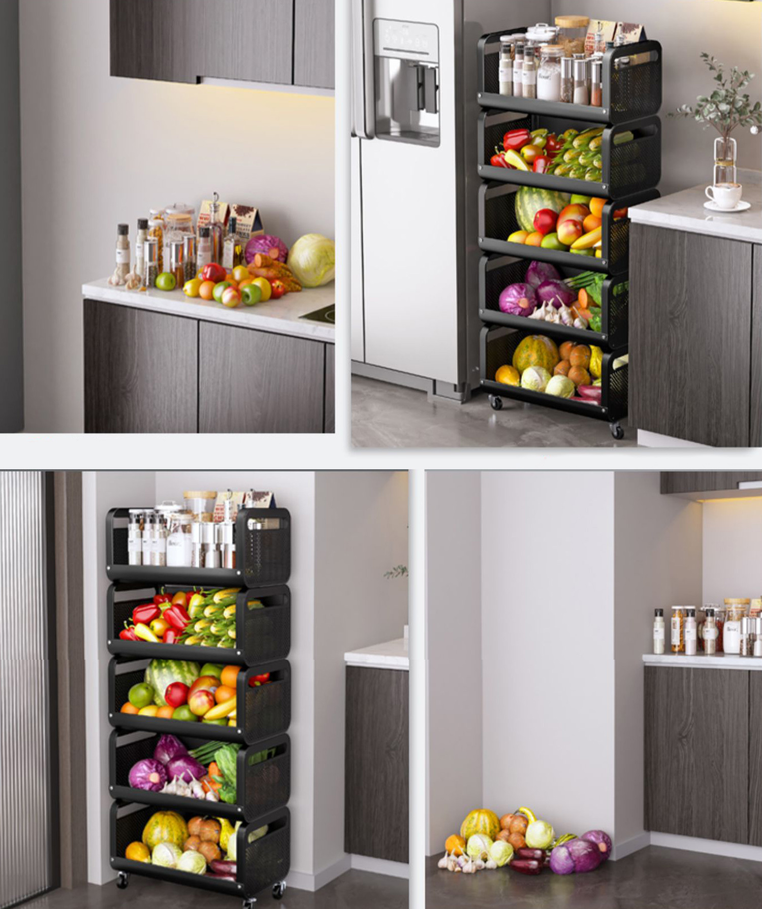 🍅Multifunctional kitchen storage rack🥕Buy 2 Get Free Shipping.