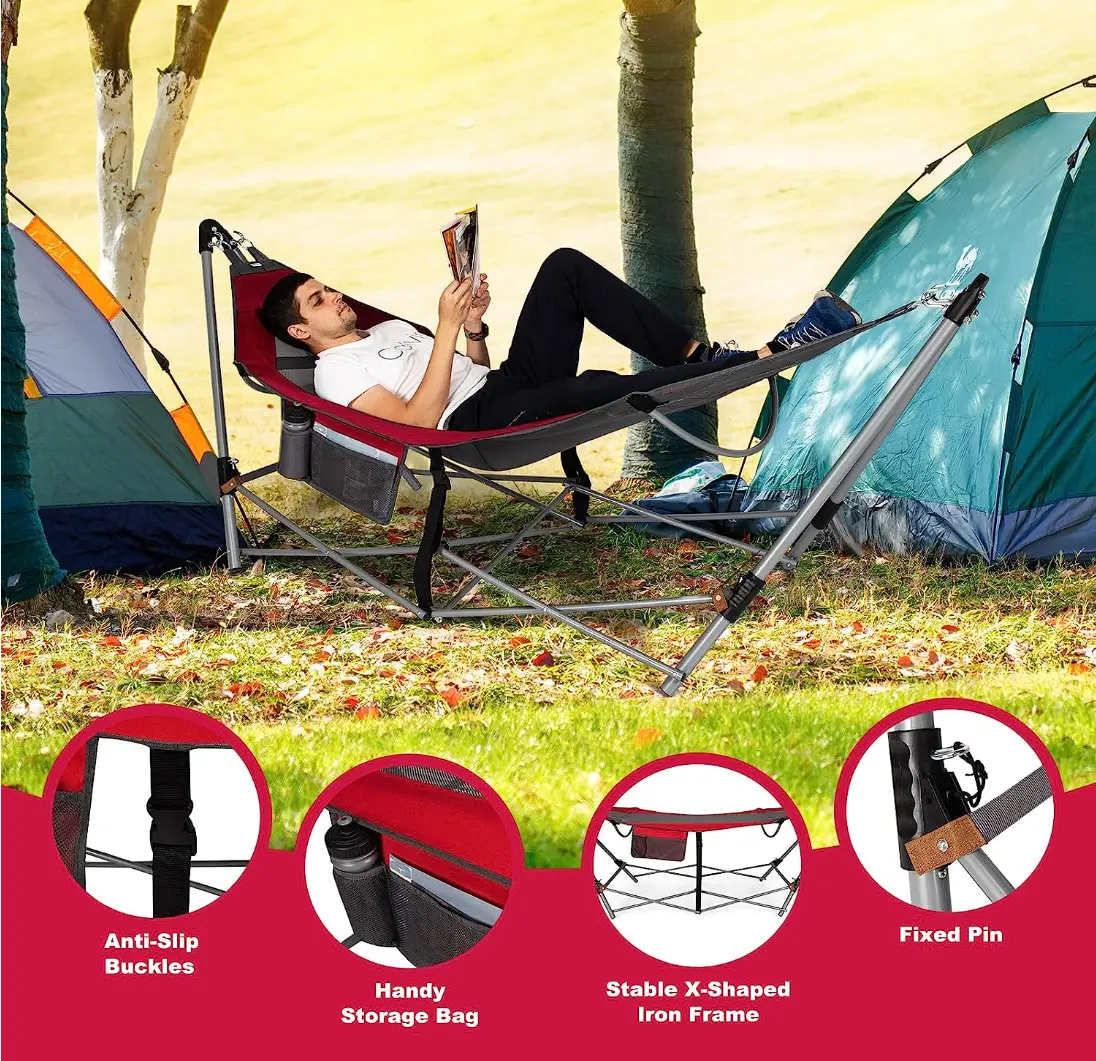 💝Last Day For Clearance💥Portable Folding Hammock (Get Free Shade Accessories)