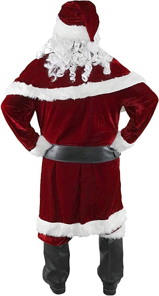 🎅Merry Christmas - Christmas Sale🔥12 Piece Luxurious Velvet Men's Santa Suit