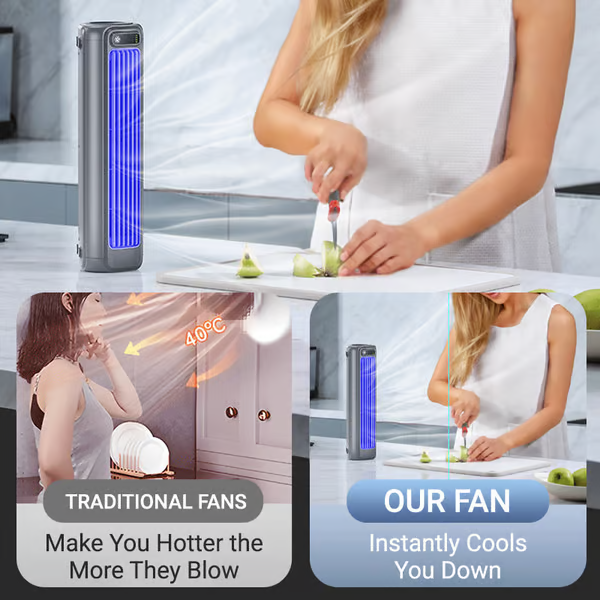 🌊2-in-1 Portable Turbo Tower Fan❄️