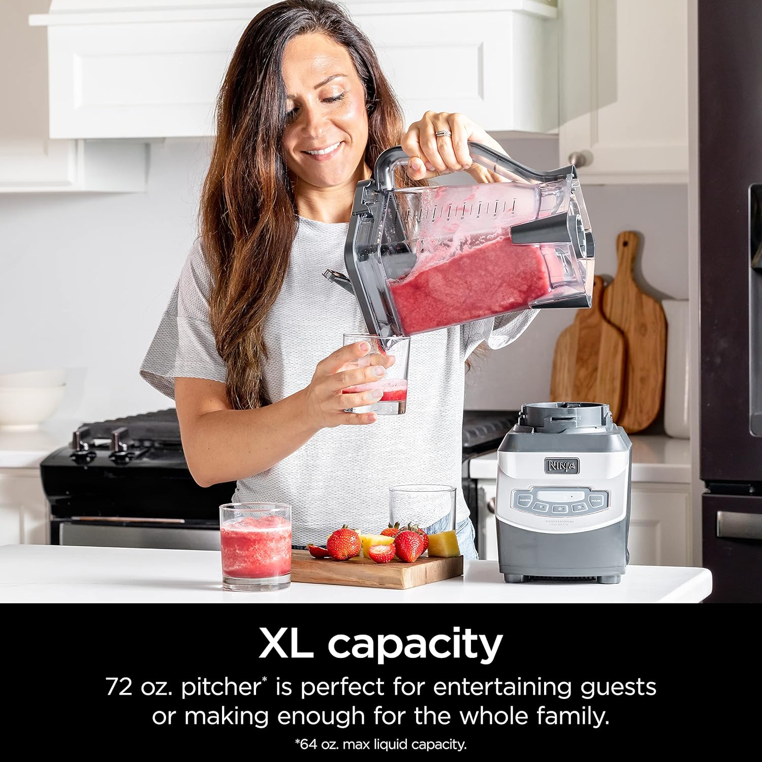 Ninja BL610 Professional 72 Oz Countertop Blender with 1000-Watt Base and Total Crushing Technology for-Smoothies, Ice and Frozen Fruit, Black