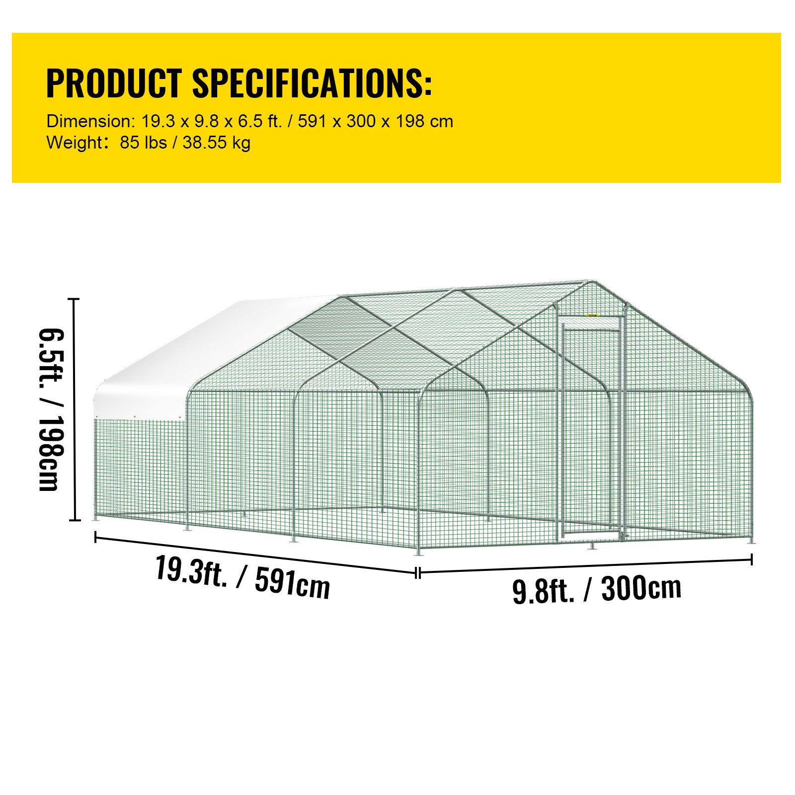 ⏰ Clearance Sale Today🔥Large Metal Chicken Coop