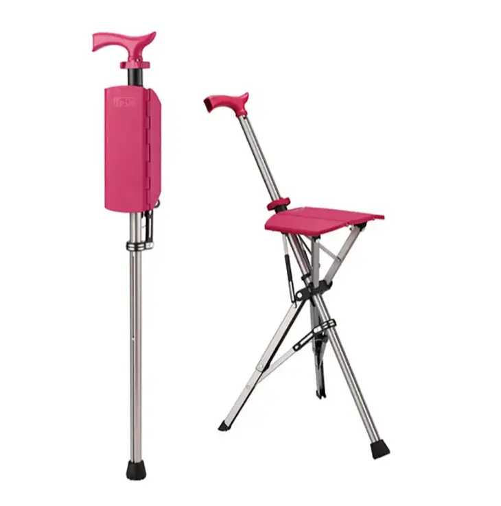 🎁💋Buy two free shipping 😍Multifunction Telescopic Folding Walking Aid Cane Chair