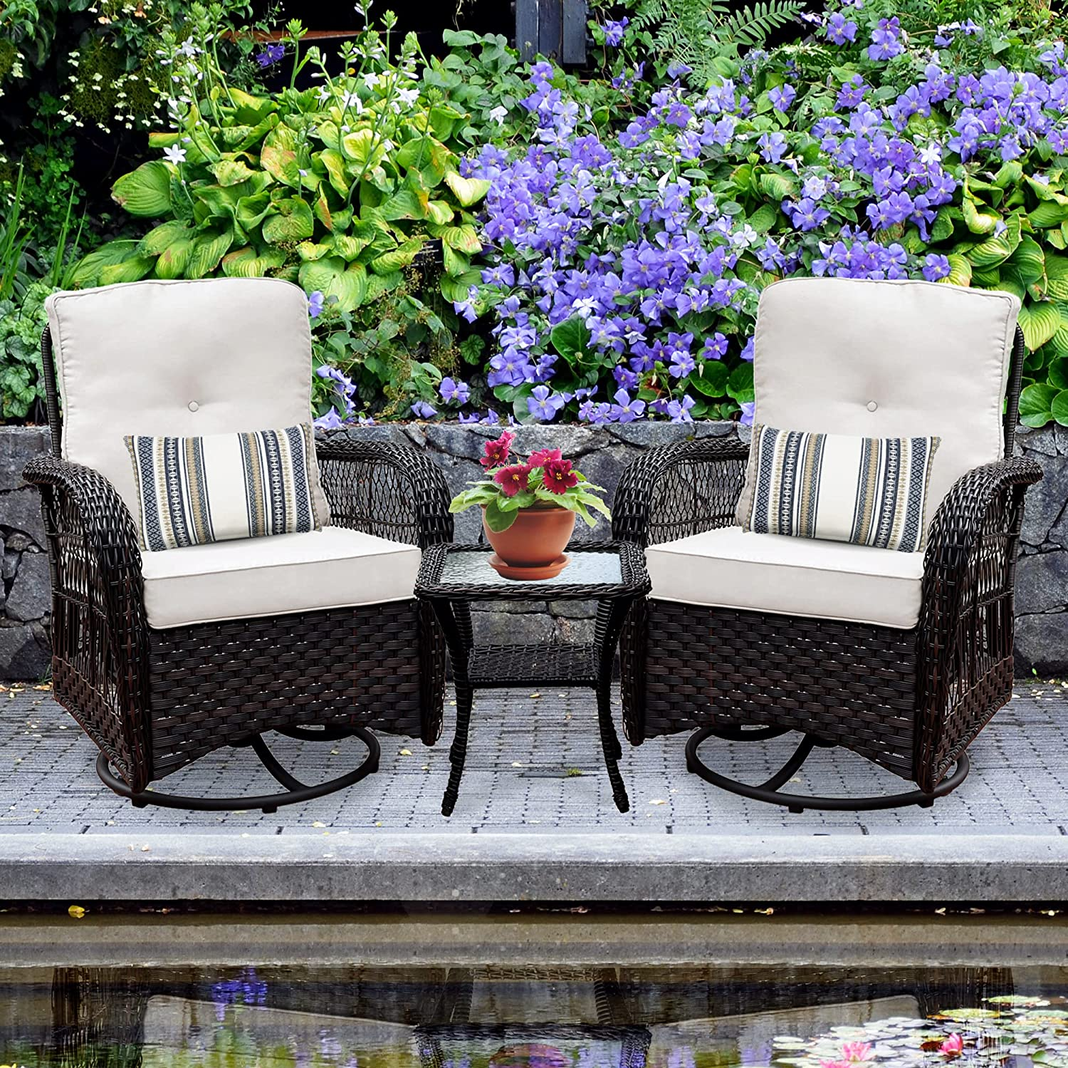 360-Degree Outdoor Patio Swivel Rocker