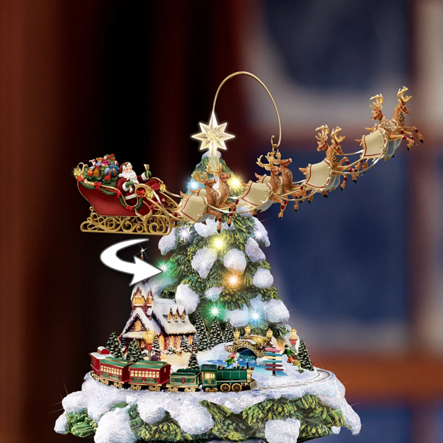 🎅Merry Christmas - Christmas Sale🔥Wonderland Express Christmas Tree With Train