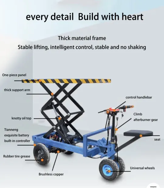 🔋🪜 Electric lifting platform work vehicle 🚚