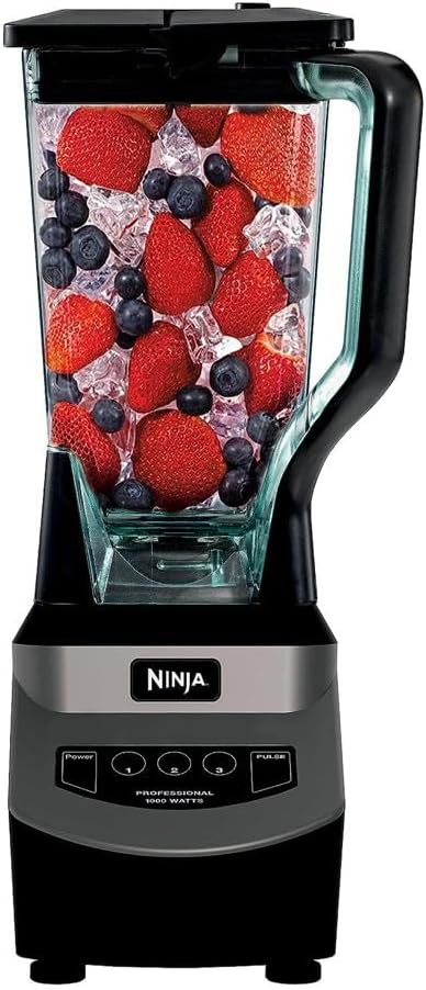 Ninja BL610 Professional 72 Oz Countertop Blender with 1000-Watt Base and Total Crushing Technology for-Smoothies, Ice and Frozen Fruit, Black