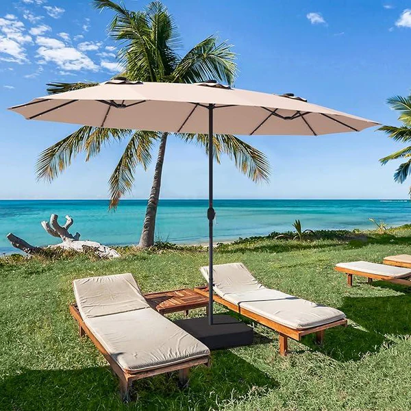 🔥Last day 49% discount- Solar LED Patio Double-Sided Umbrella
