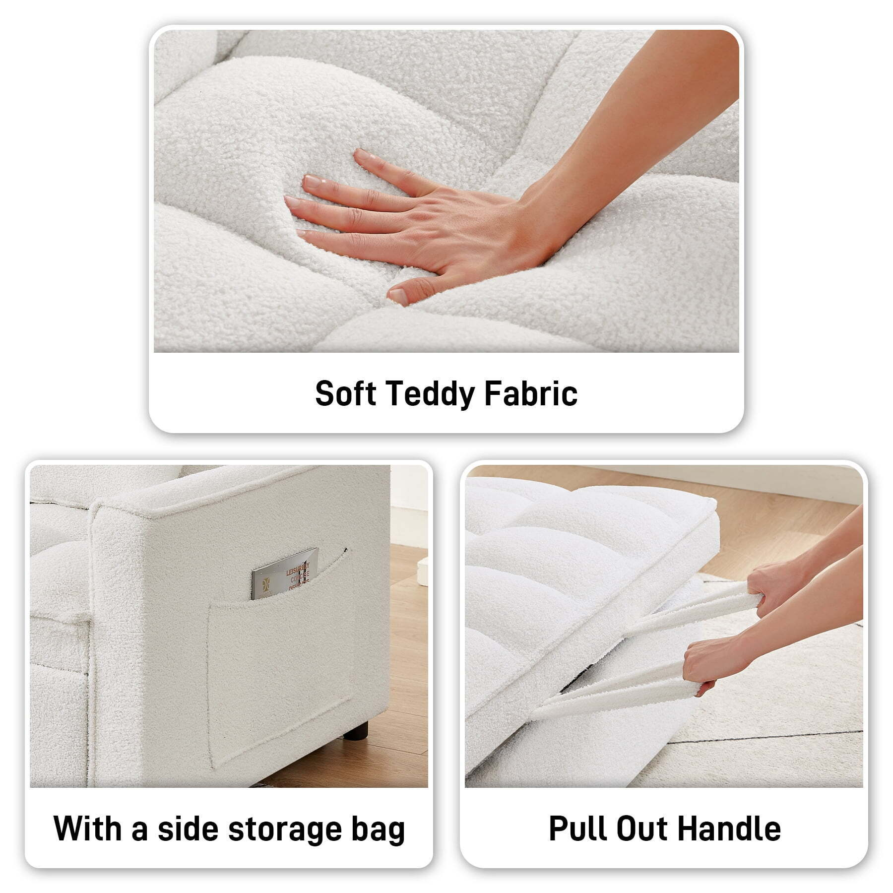 📢 New Year Sale✨Metal Twin 3 in 1 Convertible Sleeper Sofa Couch with Pullout Bed