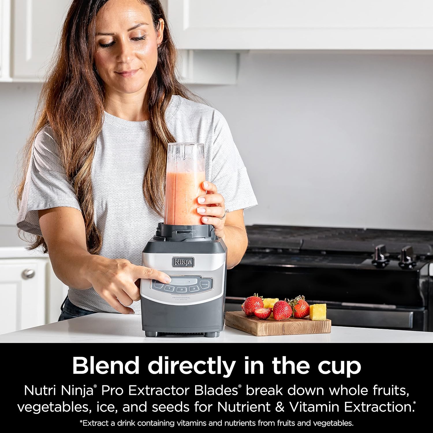 Ninja BL610 Professional 72 Oz Countertop Blender with 1000-Watt Base and Total Crushing Technology for-Smoothies, Ice and Frozen Fruit, Black
