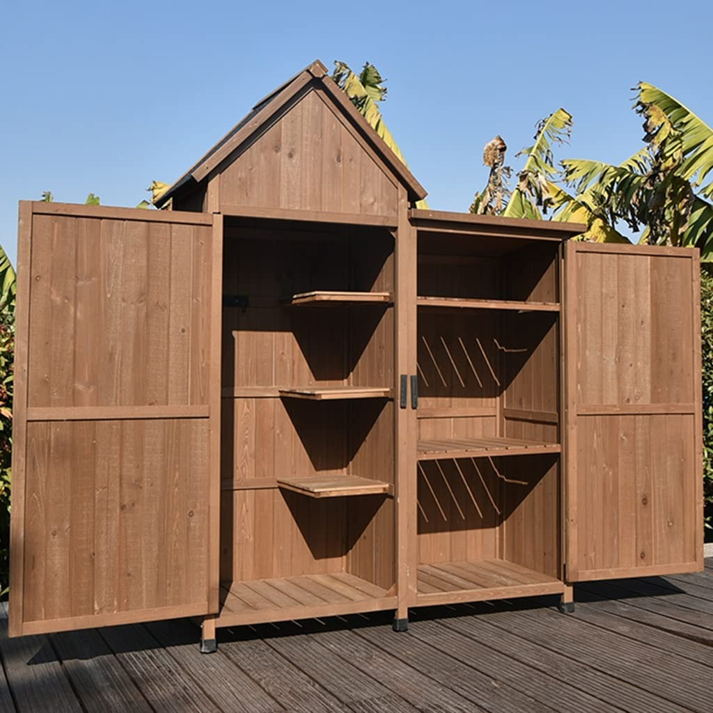 🏠Today's big sale🏠Outdoor Storage Shed Garden Wooden Tool Shed