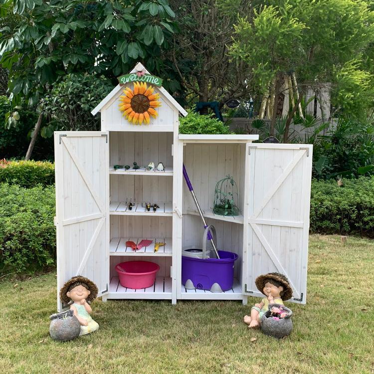 🏠Today's big sale🏠Outdoor Storage Shed Garden Wooden Tool Shed