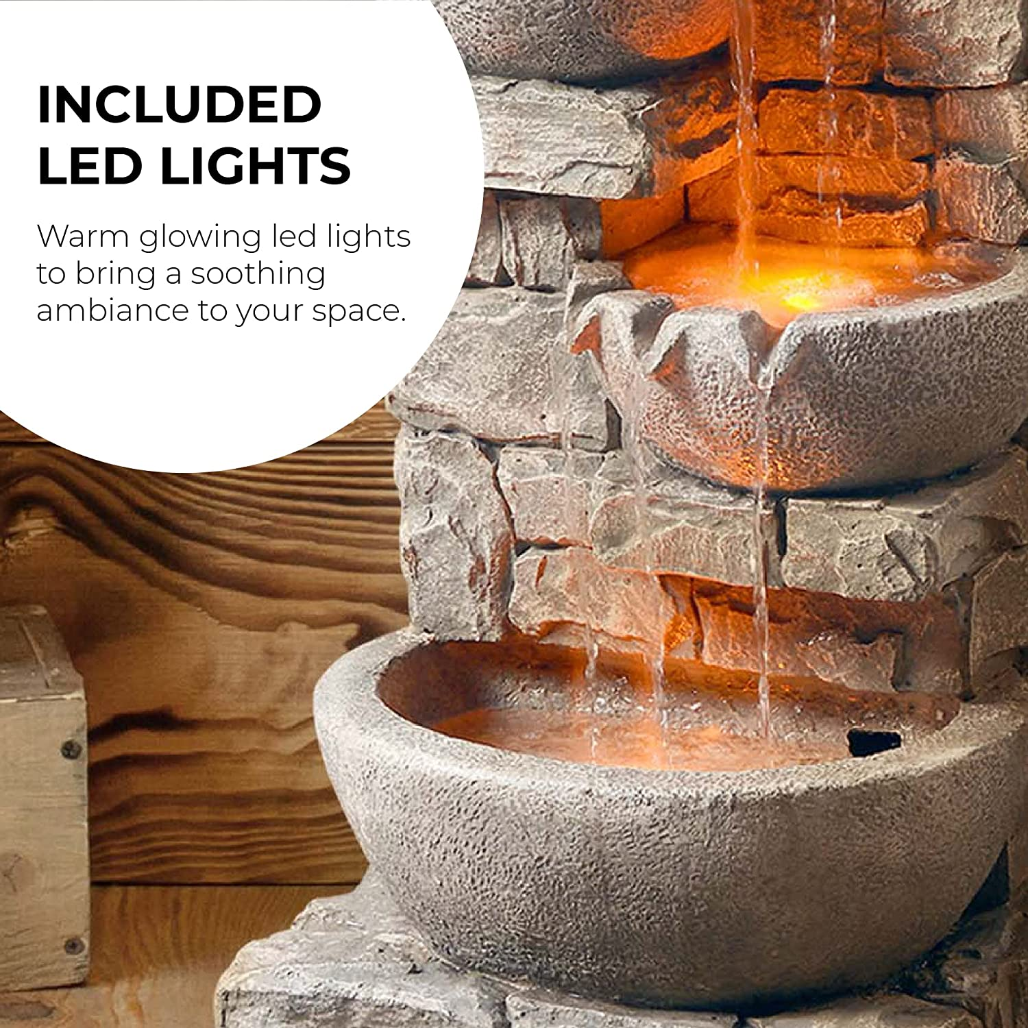 🎉Today's Specials🔥4 Tiered Stacked Stone Waterfall Fountain