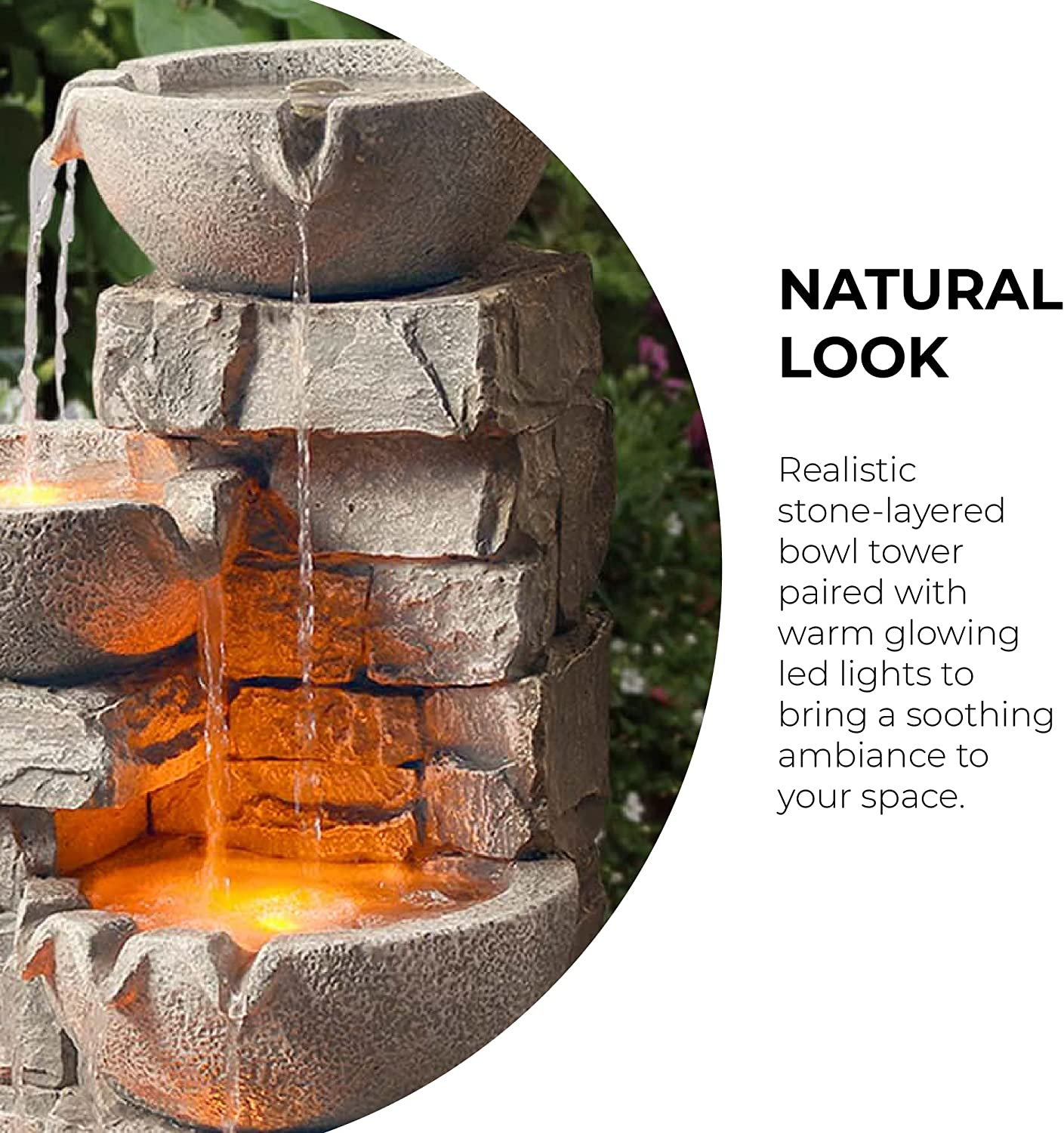 🎉Today's Specials🔥4 Tiered Stacked Stone Waterfall Fountain