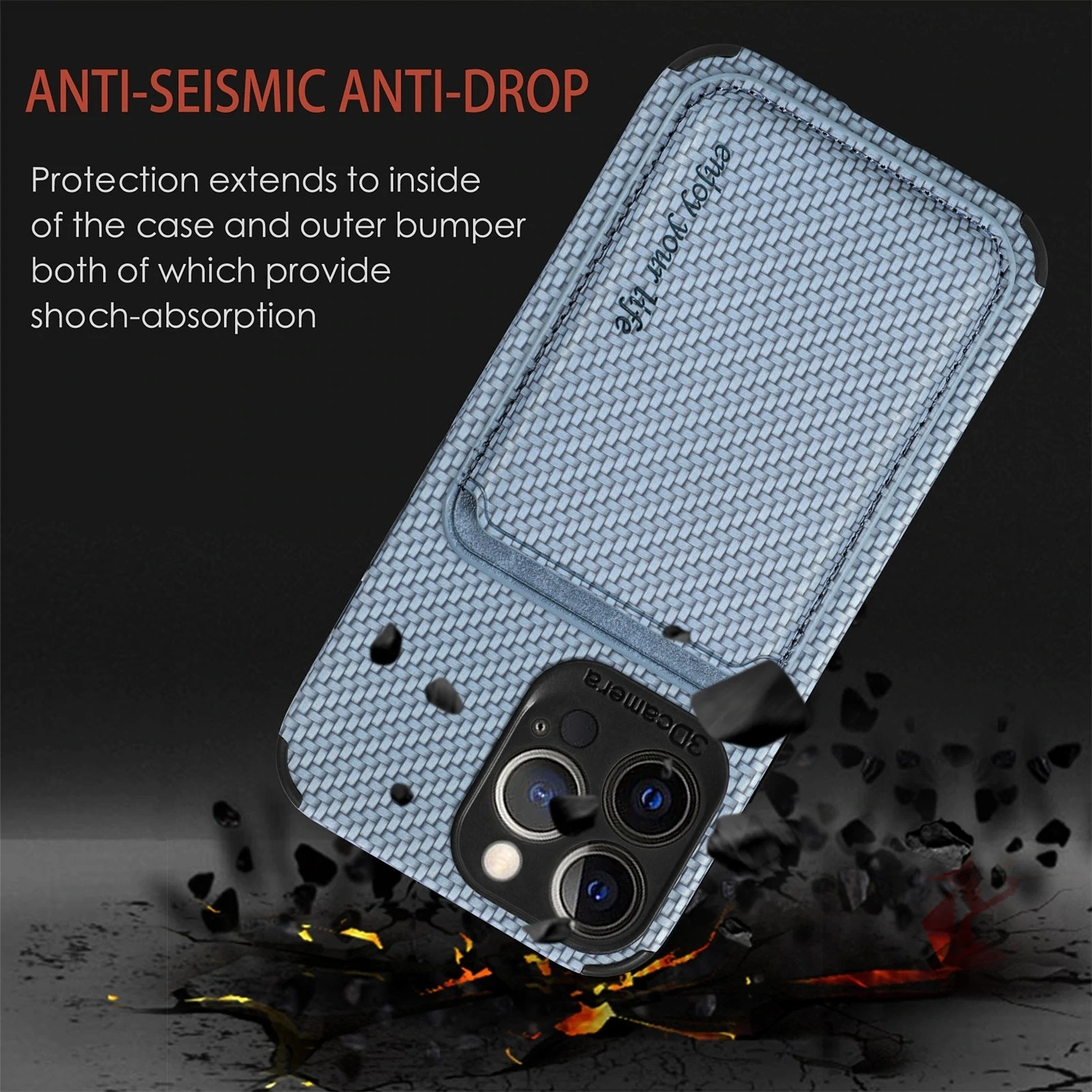High quality carbon fiber phone case with Magsafe card holder