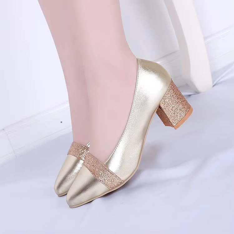 elegant comfortable shoes woman luxury Block High Heels female Fashion office Shoes Ladies Pumps