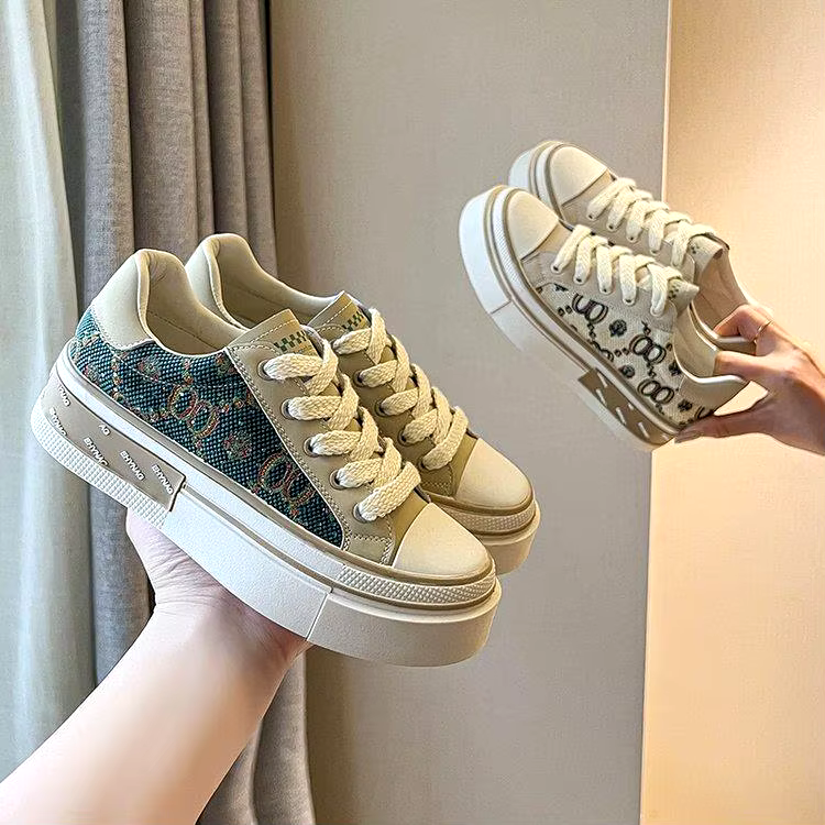 Fashion casual sports lace-up board women's shoes sneakers low top canvas trendy shoes
