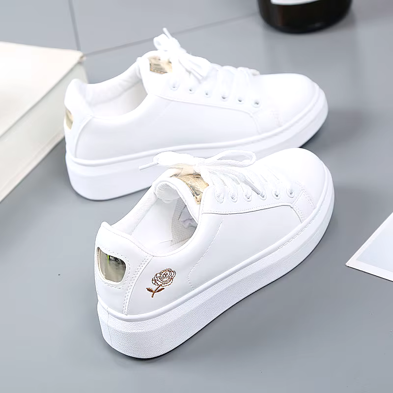 Fashion low top zapatos de mujer outdoor sport skateboarding flats white casual shoes women's sneaker