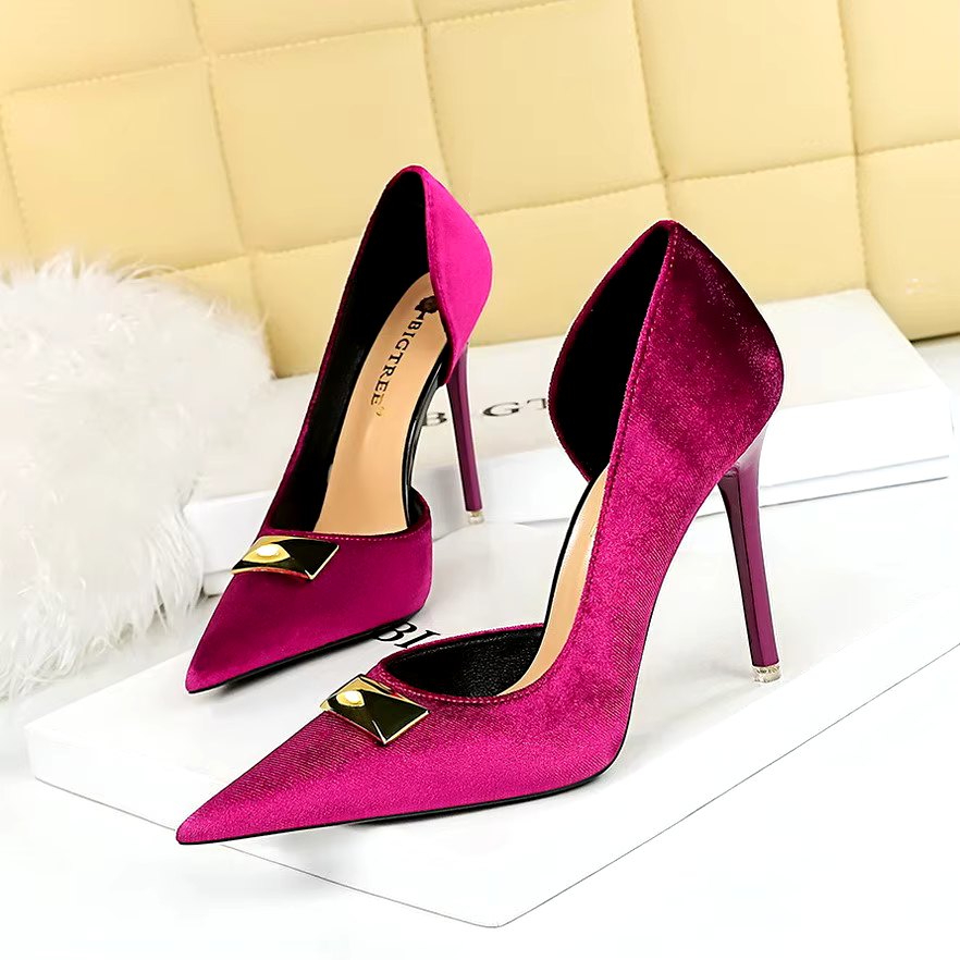 Wedding Party Shoe Dress Women Shoes suede upper thin heel stilettos office lady job high heel pumps