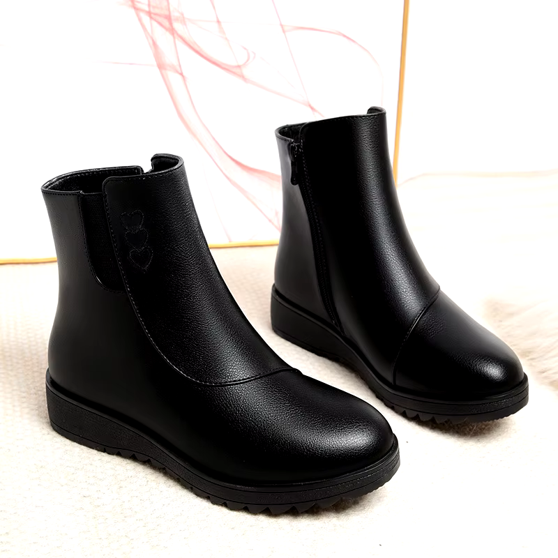 New arrival thick bottom casual large size high quality winter ankle boots for women for women leather