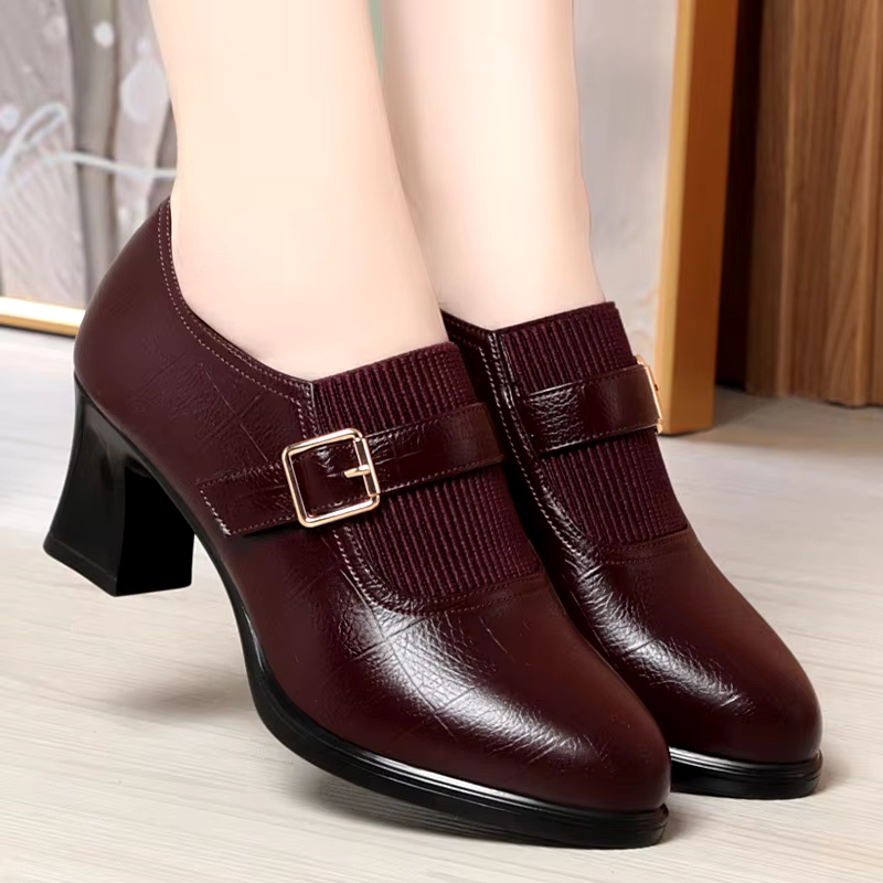fashion boots women shoes height increasing winter black ankle leather boots for women