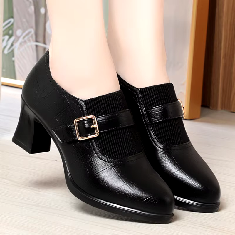 fashion boots women shoes height increasing winter black ankle leather boots for women