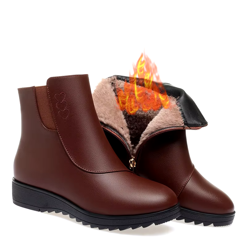 New arrival thick bottom casual large size high quality winter ankle boots for women for women leather