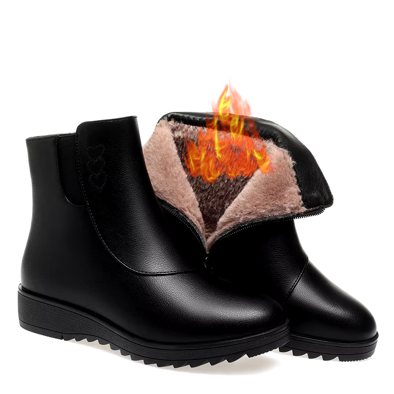 New arrival thick bottom casual large size high quality winter ankle boots for women for women leather