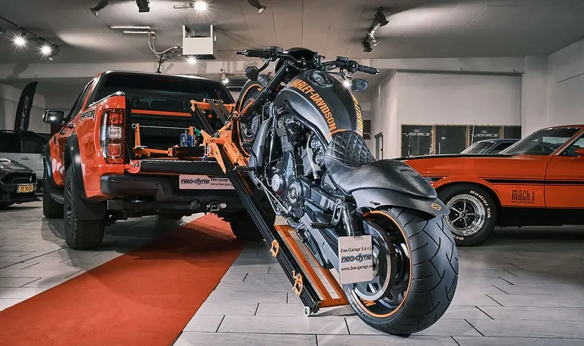 💖Low Price Promotion💥Self-Installing Inclined Motorcycle Ramp