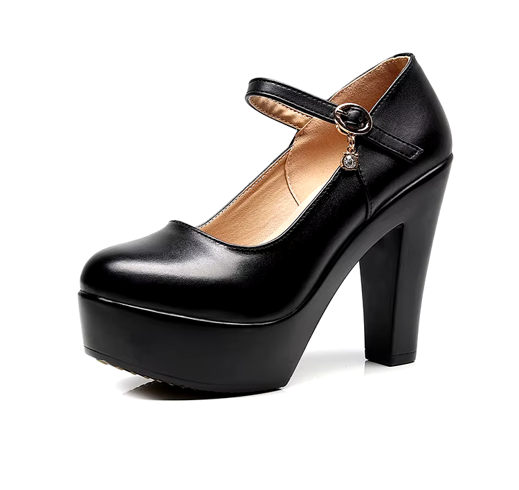 chaussure femme mode 2024 genuine leather platform sandals comfortable chunky heels shoes for women