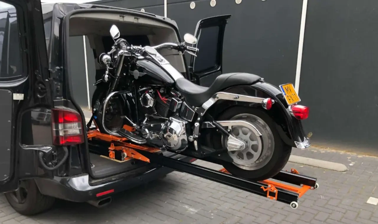 💖Low Price Promotion💥Self-Installing Inclined Motorcycle Ramp