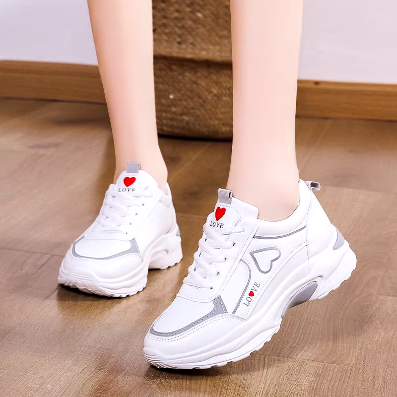 New Arrivals Mesh Platform wedge sneakers Breathable Running chunky shoes height increasing