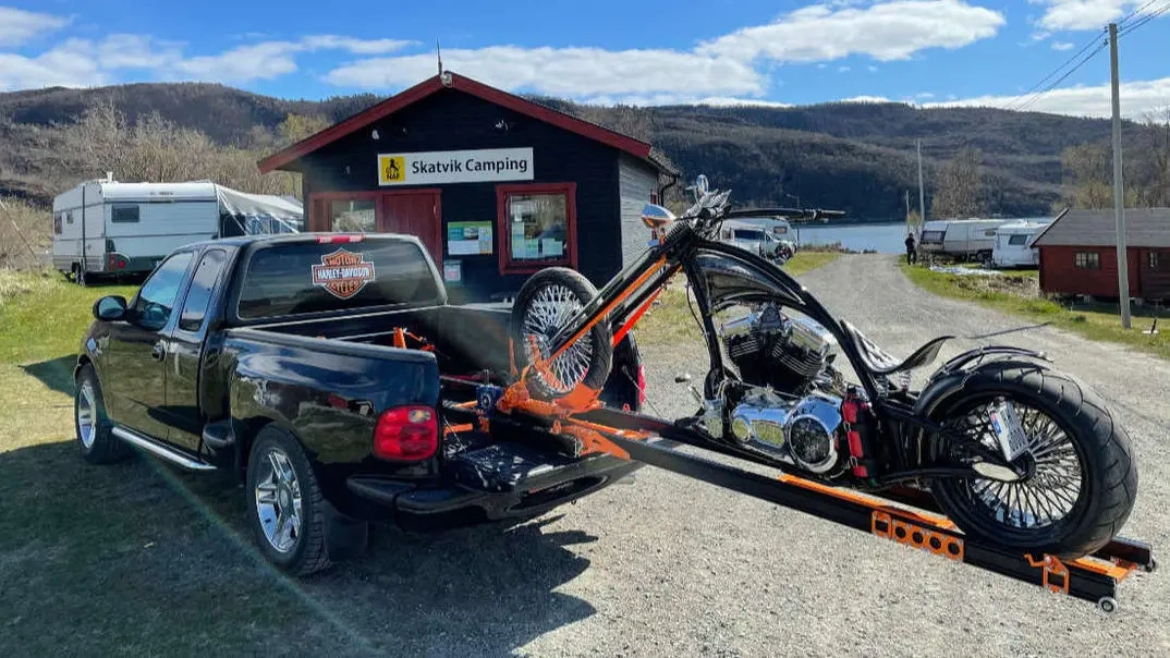 💖Low Price Promotion💥Self-Installing Inclined Motorcycle Ramp