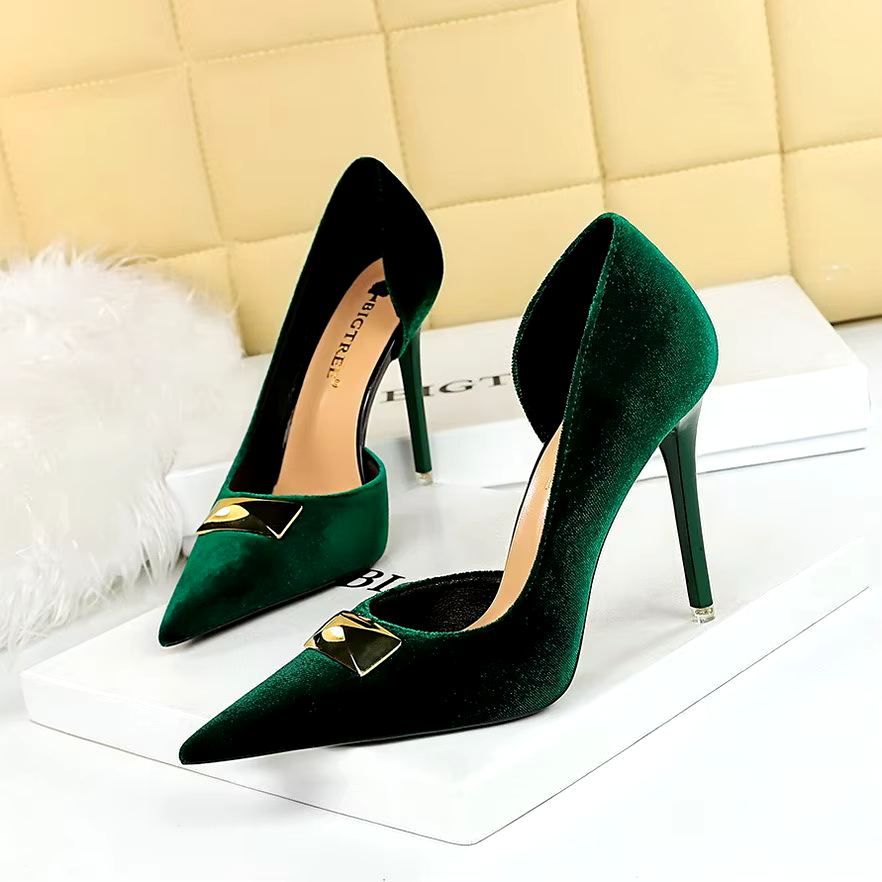 Wedding Party Shoe Dress Women Shoes suede upper thin heel stilettos office lady job high heel pumps