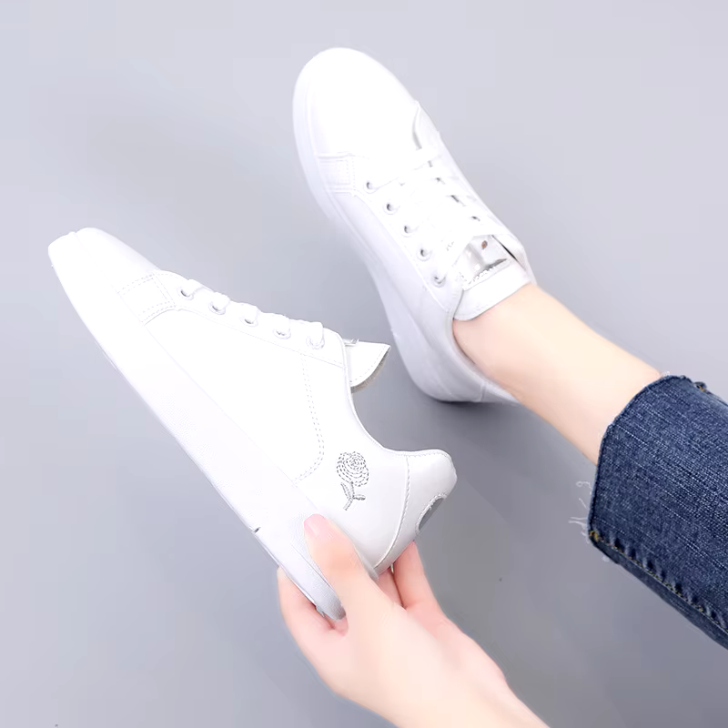 Fashion low top zapatos de mujer outdoor sport skateboarding flats white casual shoes women's sneaker