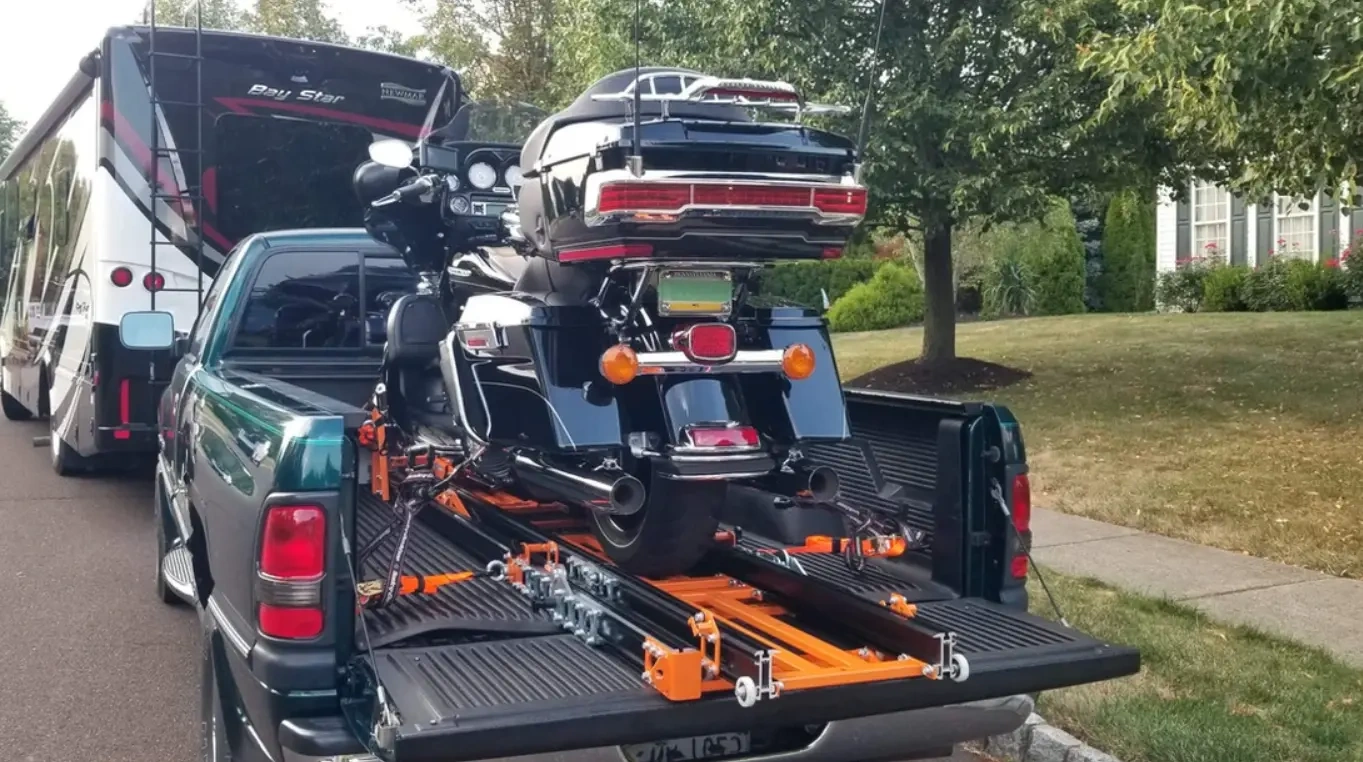 💖Low Price Promotion💥Self-Installing Inclined Motorcycle Ramp